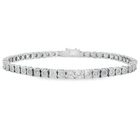 Lab Grown Diamond Tennis Bracelet Sterling Silver