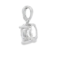 Natural 3.00ct Moissanite Pendant Sterling Silver