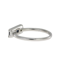 Genuine .63ct Diamond Sapphire Ring 14KT White Gold