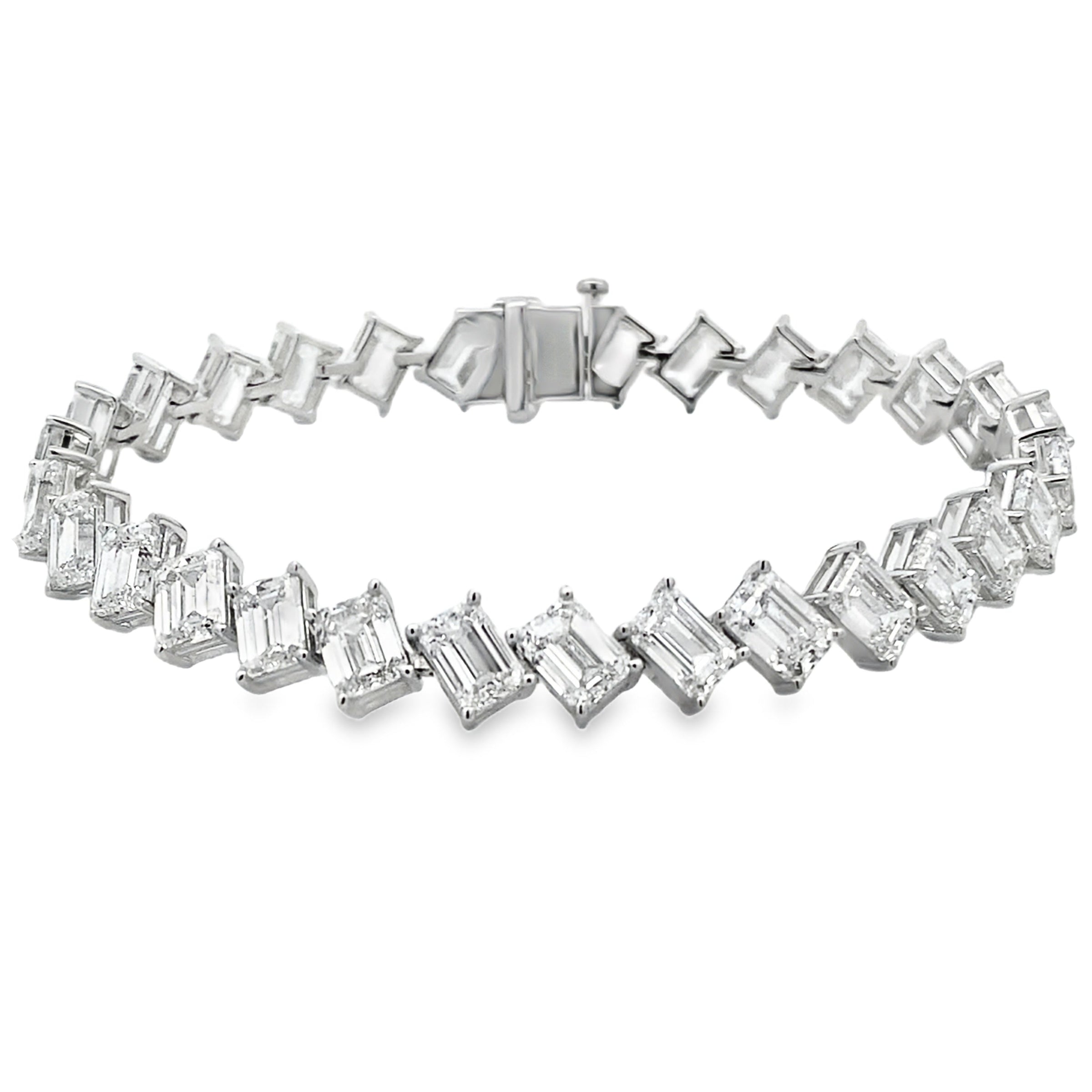 Lab Grown Diamond Tennis Bracelet 14KT White Gold