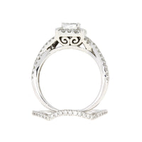 1.00ct Diamond Engagement Ring Set 10KT White Gold