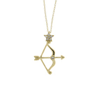 Genuine .07ct Diamond Fashion Pendants 14KT Yellow Gold