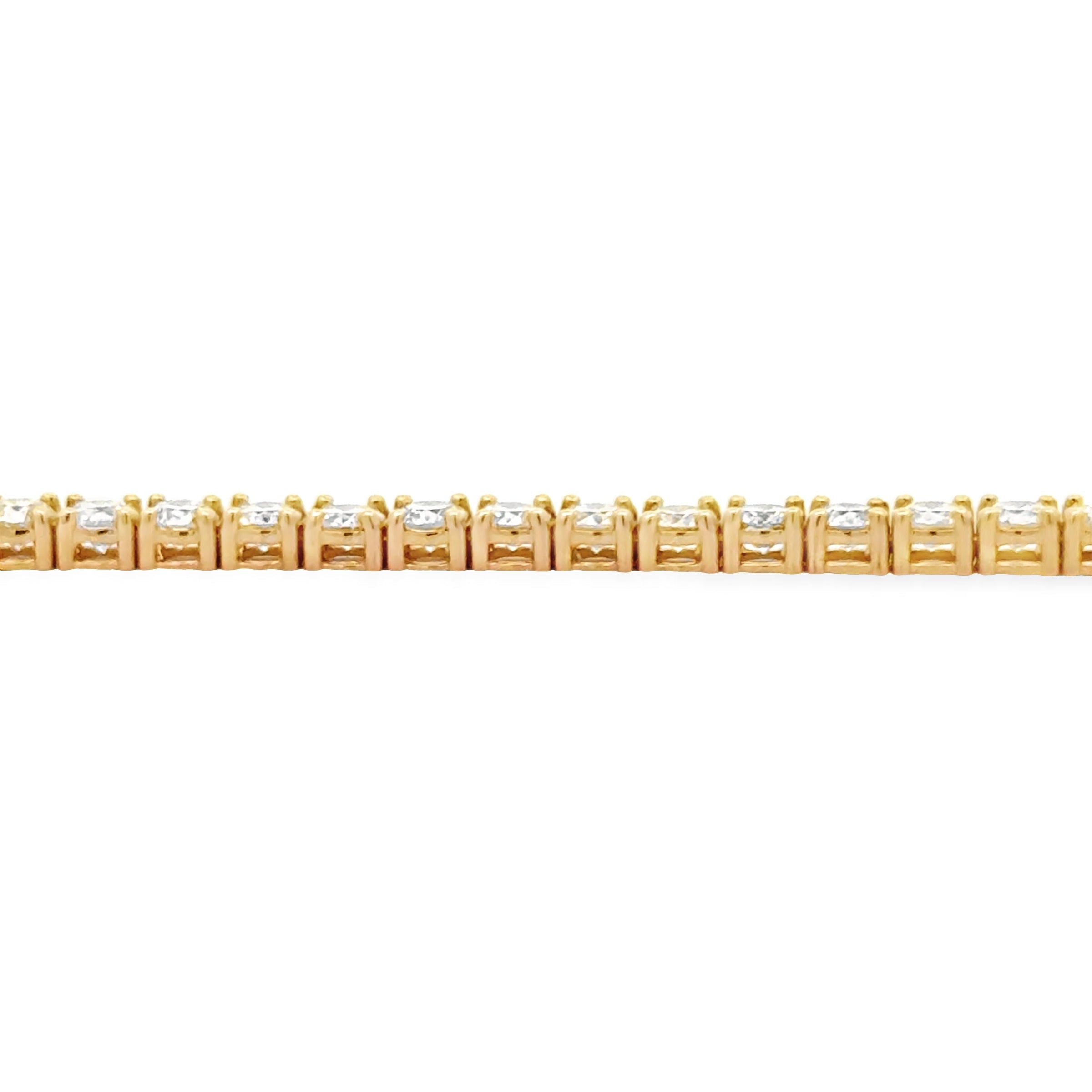 Natural 5.50ct Diamond Tennis Bracelet 18KT Yellow Gold