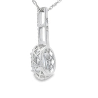Aquamarine Diamond Fashion Pendants 10KT White Gold