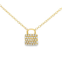Natural .20ct Diamond Fashion Pendants 10KT Yellow Gold
