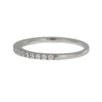 Cubic Zirconium Wedding Band Ring Sterling Silver