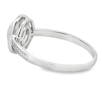 Genuine .36ct Opal Diamond Ring 10KT White Gold