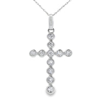 .50ct Diamond Cross Religious Pendant 14KT White Gold