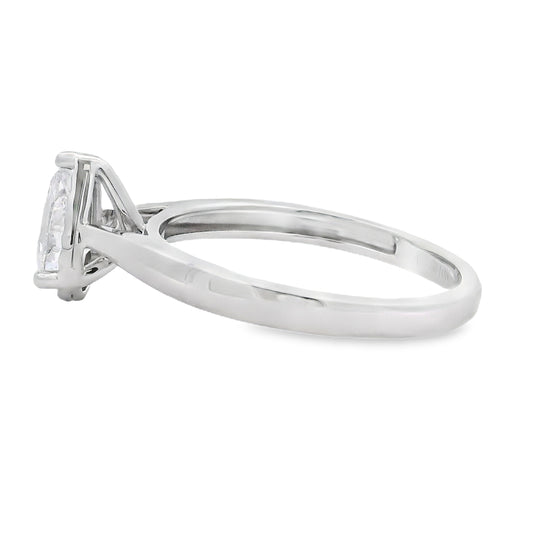 Genuine .50ct Lab Grown Diamond  10KT White Gold
