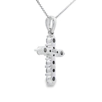 .30ct Diamond Cross Religious Pendant 14KT White Gold