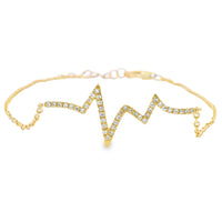 Genuine .10ct Diamond Bracelet 14KT Yellow Gold
