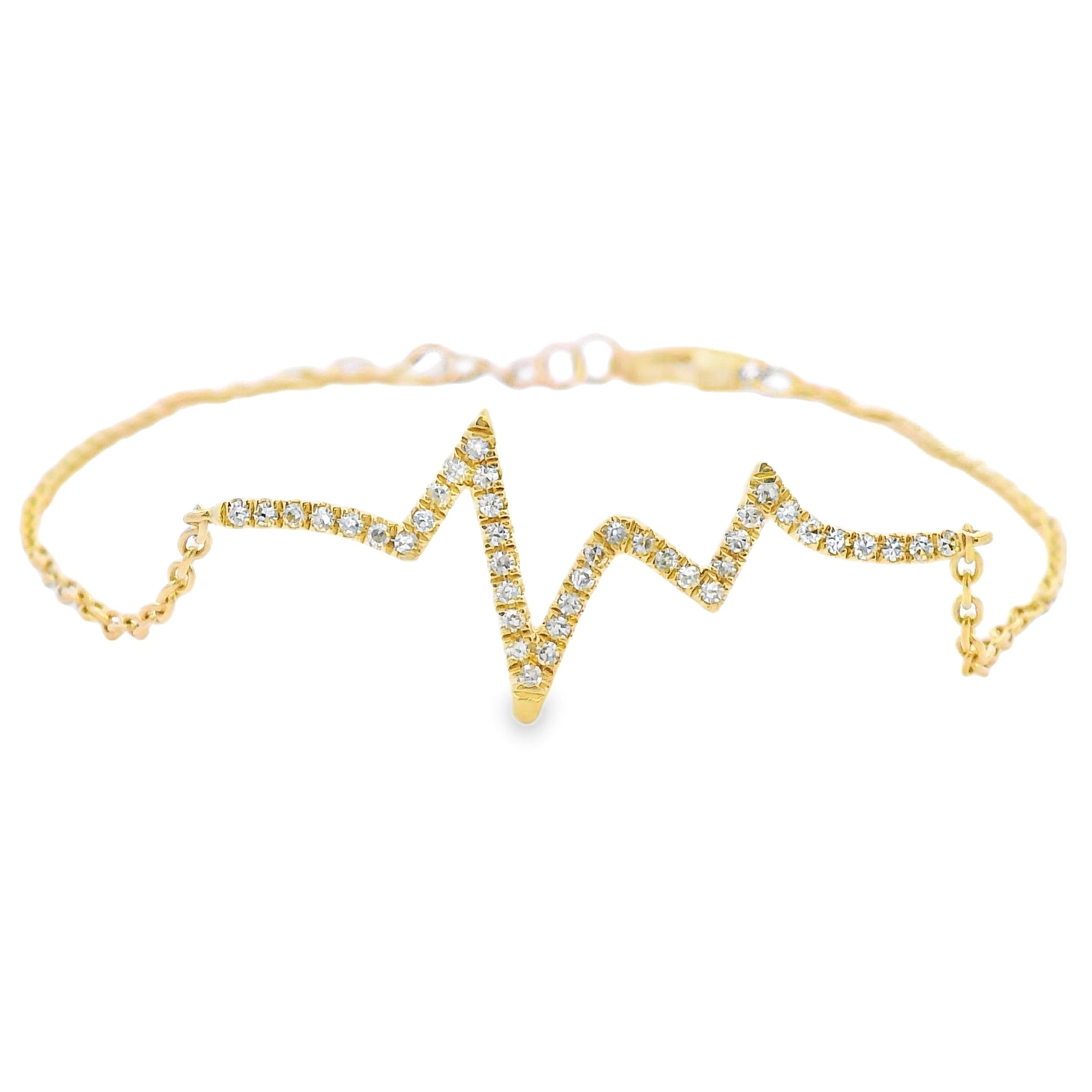 Genuine .10ct Diamond Bracelet 14KT Yellow Gold