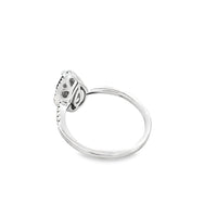 Natural 1.28ct Garnet Diamond Ring 14KT White Gold