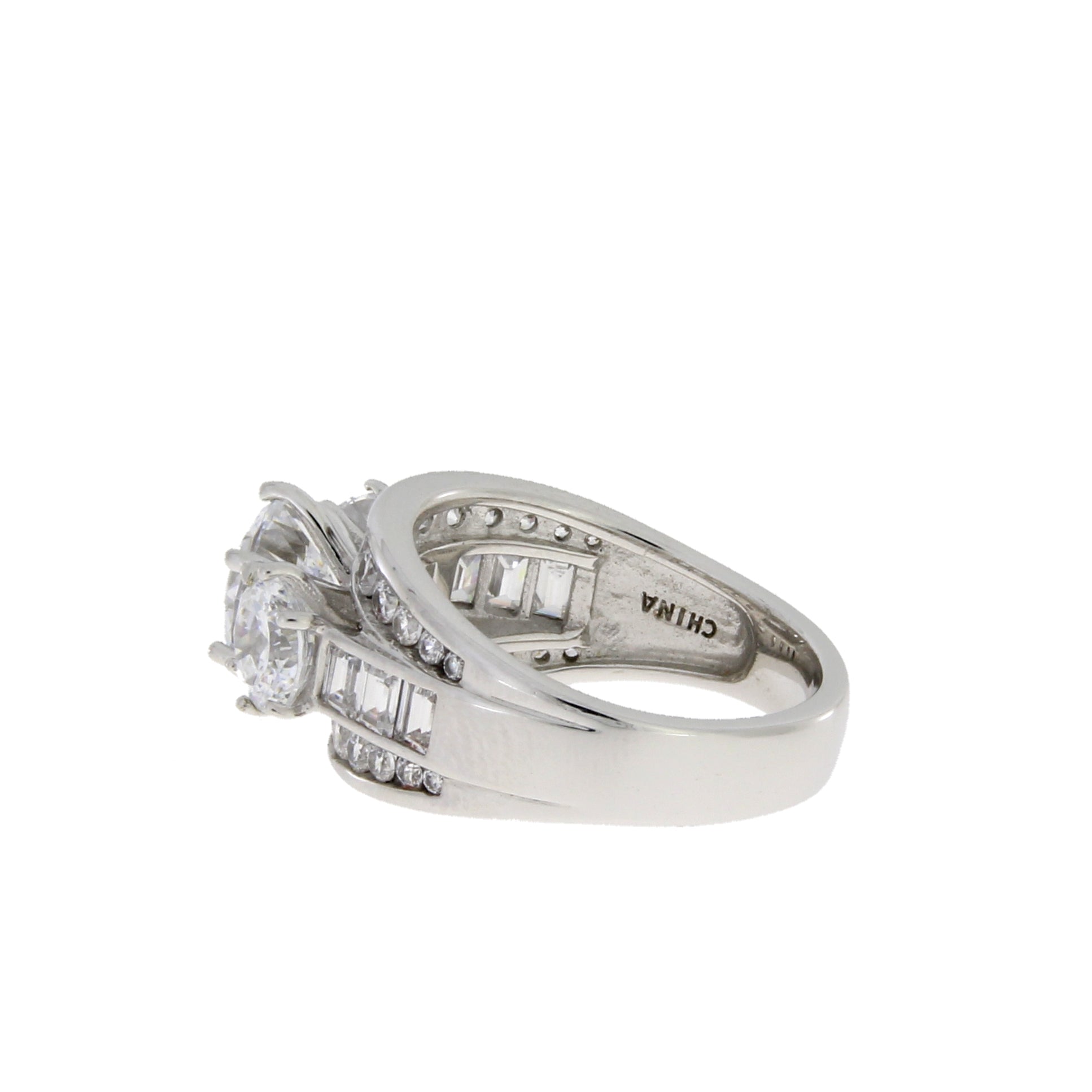 Natural Cubic Zirconium CZ SS Bridal Sterling Silver