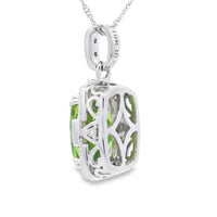 2.03ct Peridot Diamond Fashion Pendants 10KT White Gold