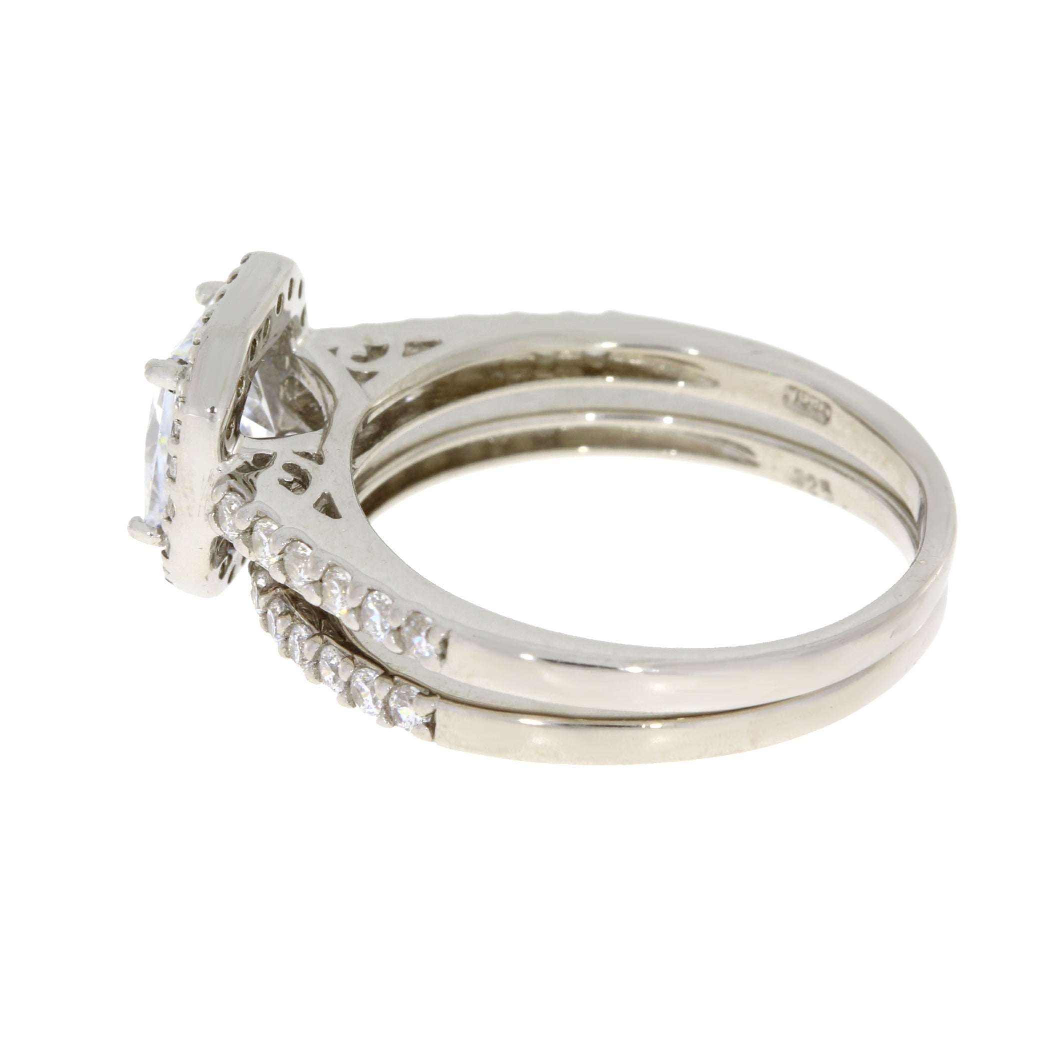 Natural Cubic Zirconia CZ SS Bridal Sterling Silver