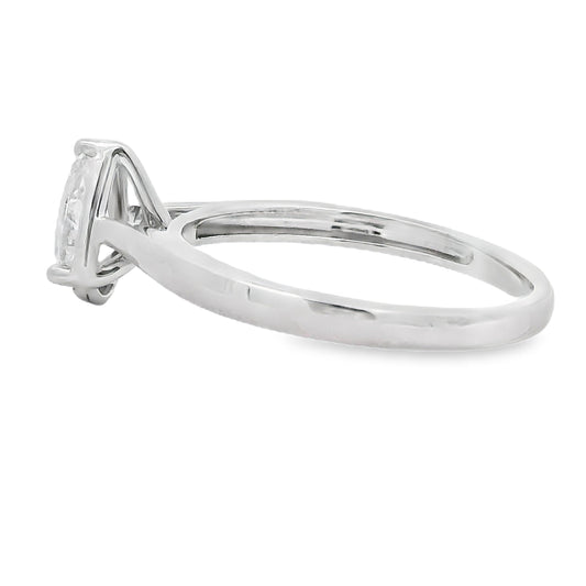Natural .50ct Lab Grown Diamond  10KT White Gold