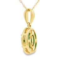 Chalcedony Diamond Fashion Pendants 10KT Yellow Gold