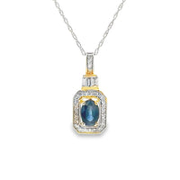 Sapphire Diamond Fashion Pendants 14KT Yellow Gold