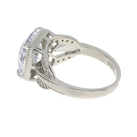 Genuine Cubic Zirconium Ring Sterling Silver