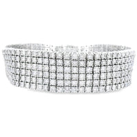 Genuine 20.00ct Diamond Tennis Bracelet 14KT White Gold