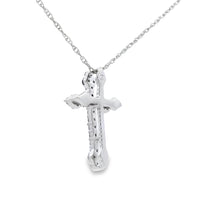 .16ct Diamond Cross Religious Pendant 14KT White Gold