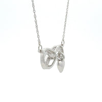 Natural .04ct Diamond Fashion Pendants Sterling Silver