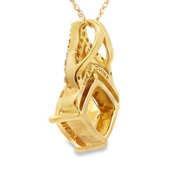 Citrine Diamond Fashion Pendants 10KT Yellow Gold