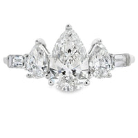1.50ct Lab Grown Diamond 3 Stone Ring 14KT White Gold