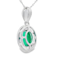 Chalcedony Diamond Fashion Pendants 10KT White Gold