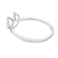 Natural .10ct Diamond Ring 14KT White Gold
