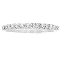 Natural .25ct Diamond Wedding Band Ring 14KT White Gold
