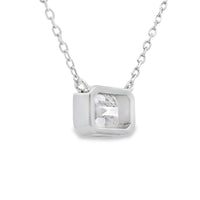 Natural .85ct Moissanite Pendant Sterling Silver