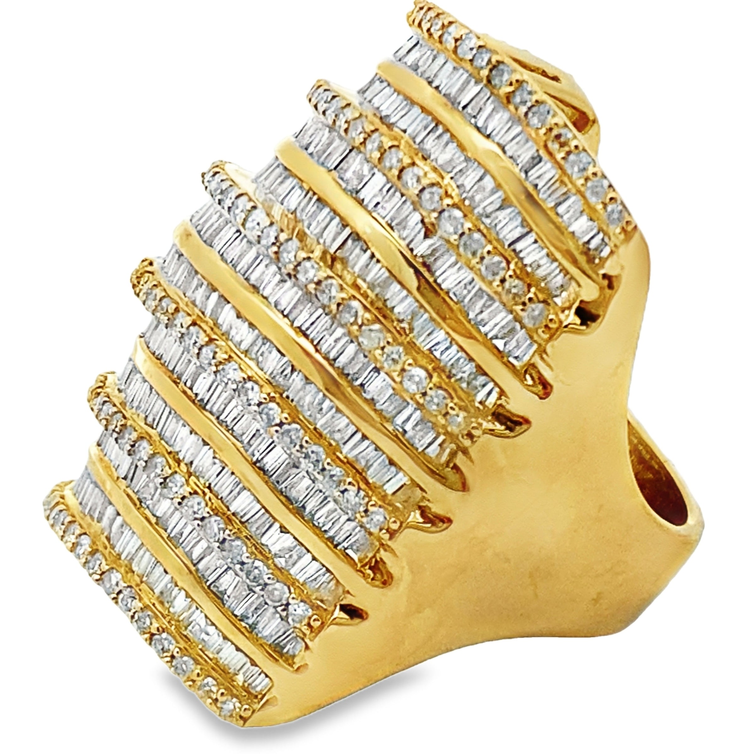 Genuine 3.25ct Diamond Ring 14KT Yellow Gold