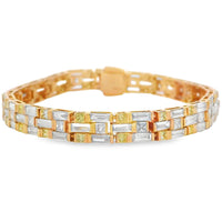 Lab Grown Diamond Tennis Bracelet 14KT Yellow Gold