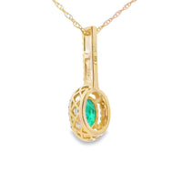 .46ct Emerald Diamond Fashion Pendants 10KT Yellow Gold