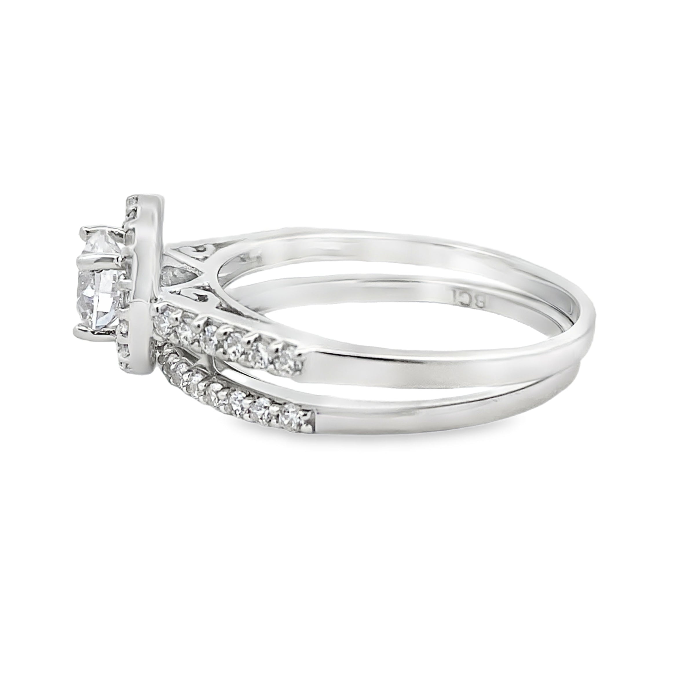 Genuine Cubic Zirconia CZ SS Bridal Sterling Silver