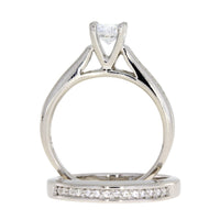 Genuine Cubic Zirconia CZ SS Bridal Sterling Silver