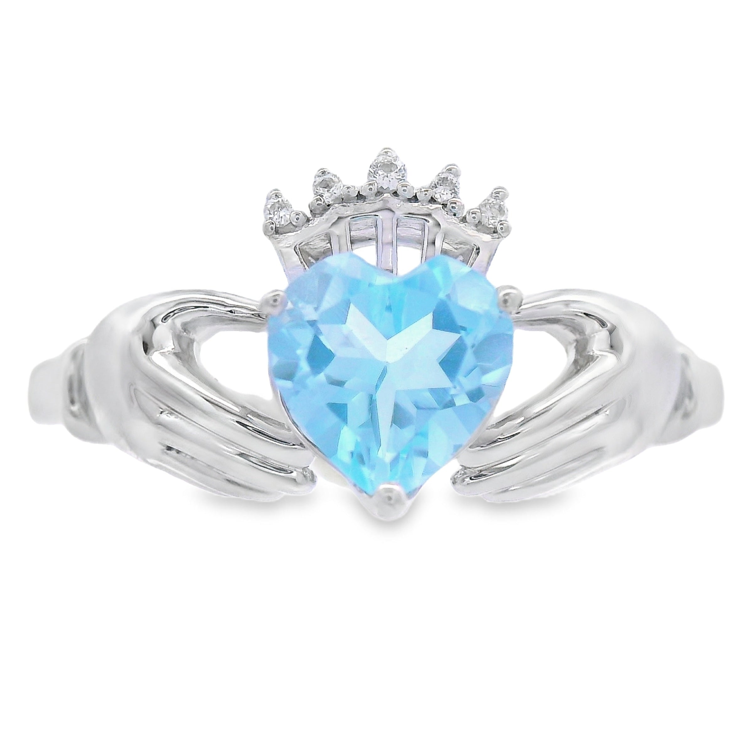 Natural Blue Topaz Ring Sterling Silver