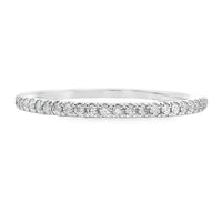 Genuine .13ct Diamond Wedding Band Ring 10KT White Gold