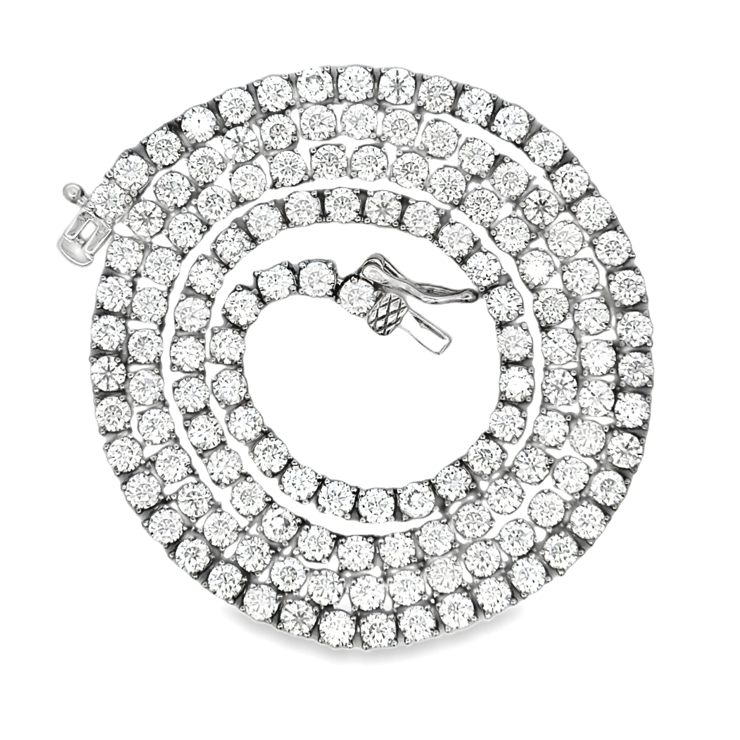 Natural 12.39ct Moissanite Tennis Sterling Silver