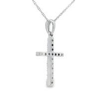 .13ct Diamond Cross Religious Pendant 14KT White Gold