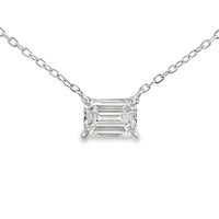 1.00ct Lab Grown Diamond Pendant Sterling Silver