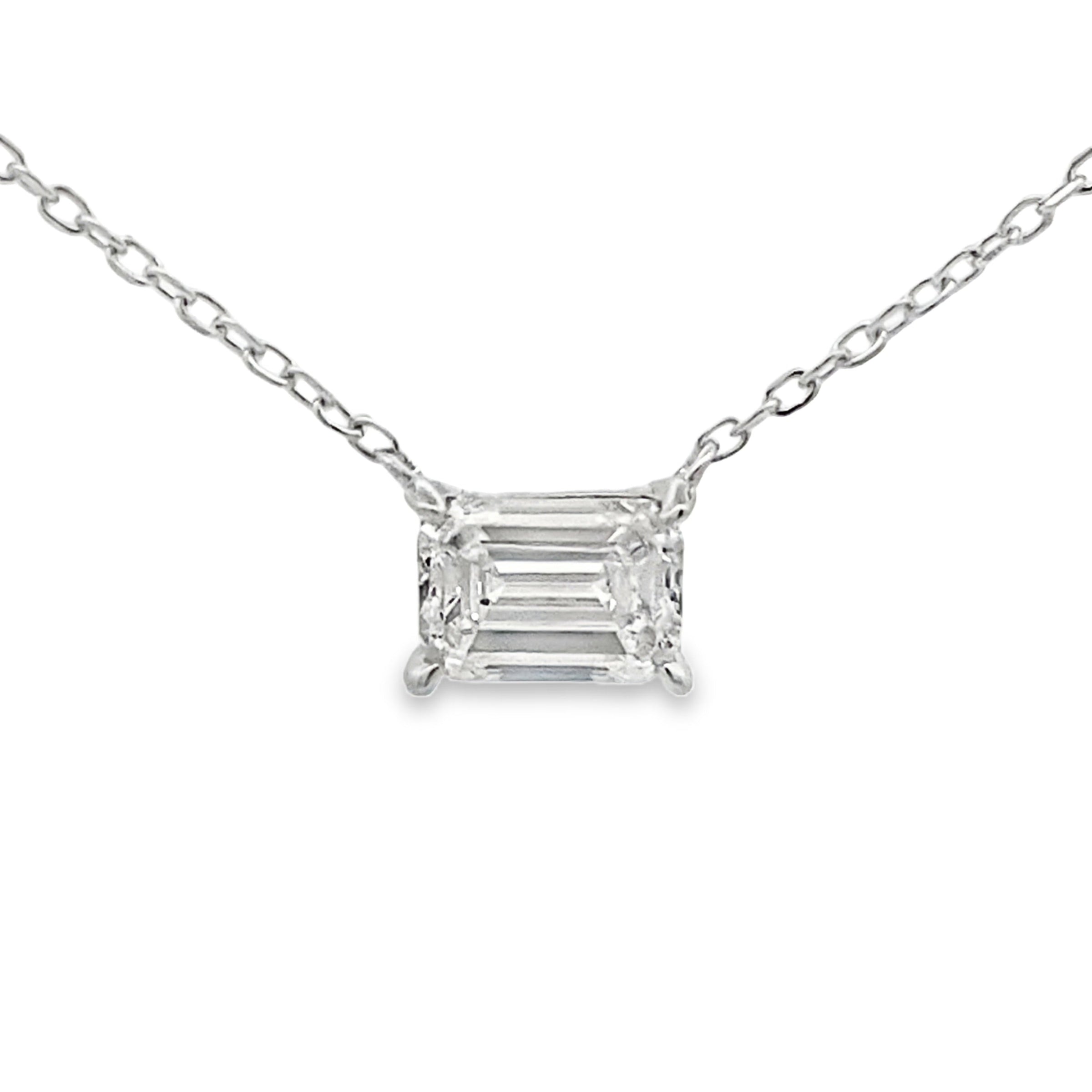 1.00ct Lab Grown Diamond Pendant Sterling Silver