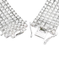 Genuine 20.00ct Diamond Tennis Bracelet 14KT White Gold