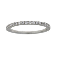 Cubic Zirconium Wedding Band Ring Sterling Silver