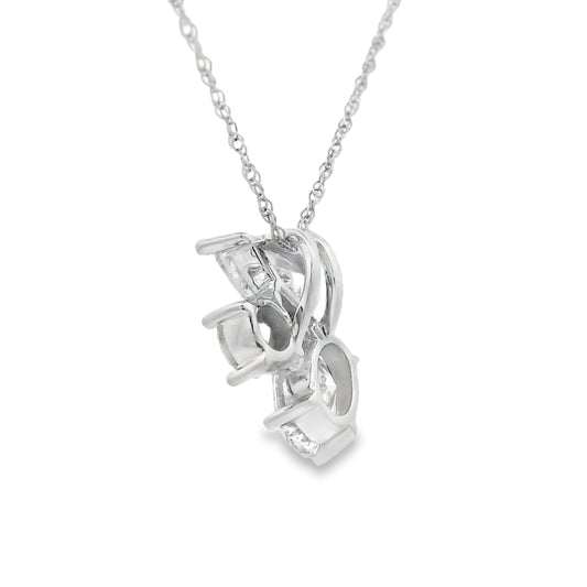 Lab Grown Diamond Fashion Pendants 14KT White Gold