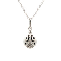 .08ct Black Diamond Animal Pendant Sterling Silver