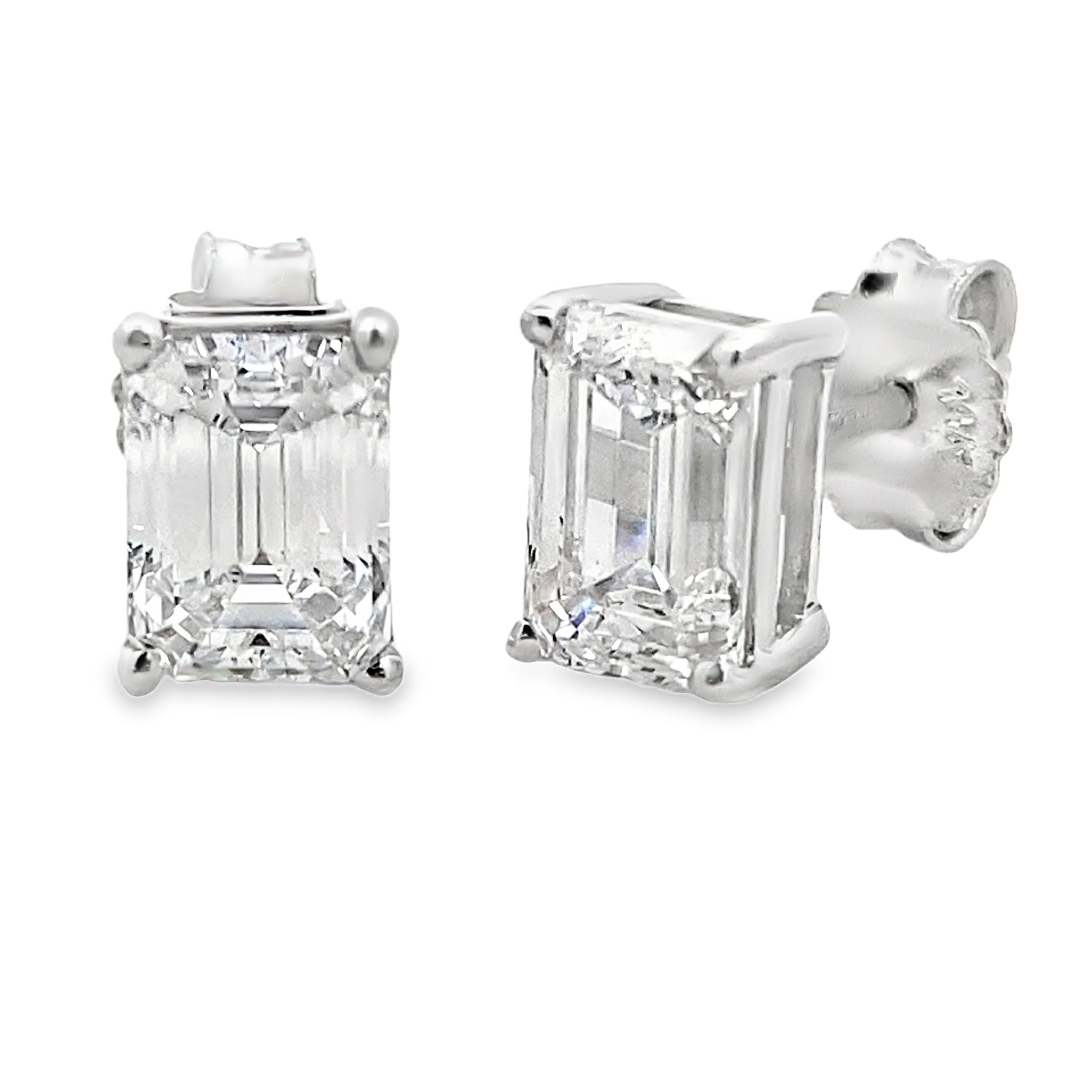 2.00ct Lab Grown Diamond Stud Earrings 14KT White Gold