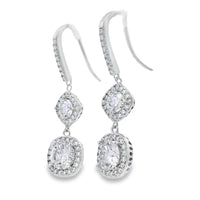8.51ct Moissanite Dangle Earrings Sterling Silver